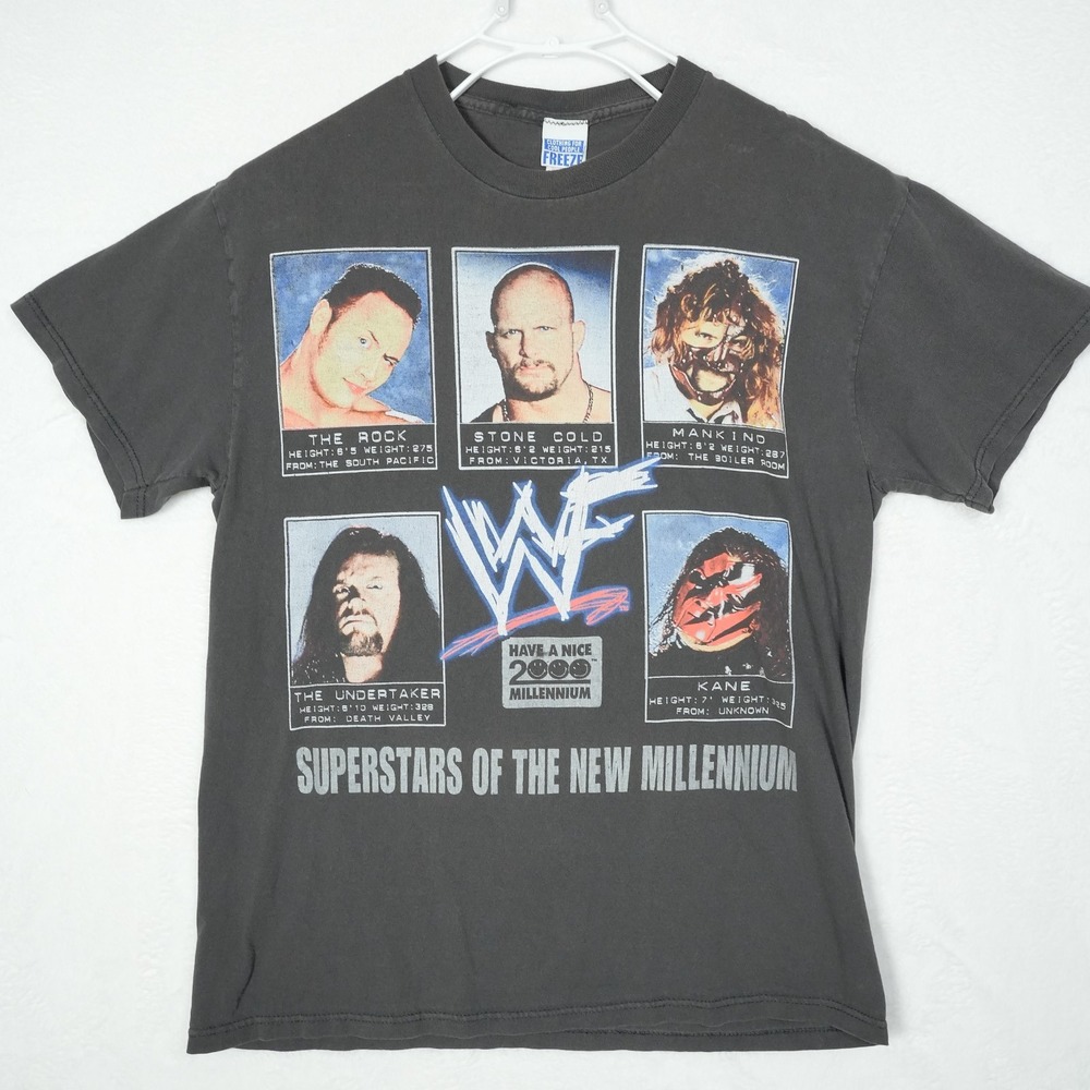 Vintage WWF Superstars Of The New Millennium Tee Size L Stone Cold Undertaker